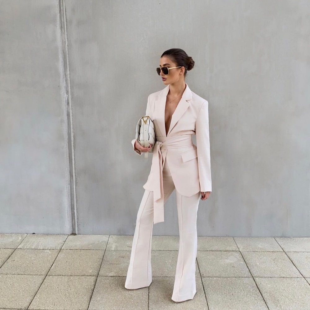 Blazer + High waisted Trousers (Blazer&Pants Set)